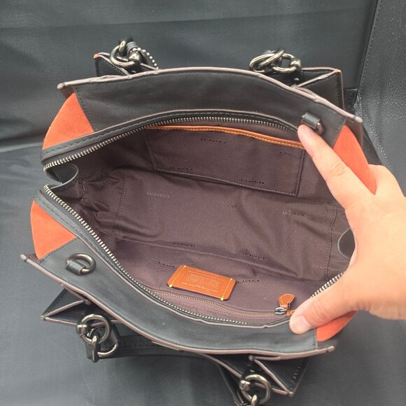 Coach Dreamer with Signature Canvas Patchwork Stripes and Snakeskin Detail 80564 - Picture 8 of 9